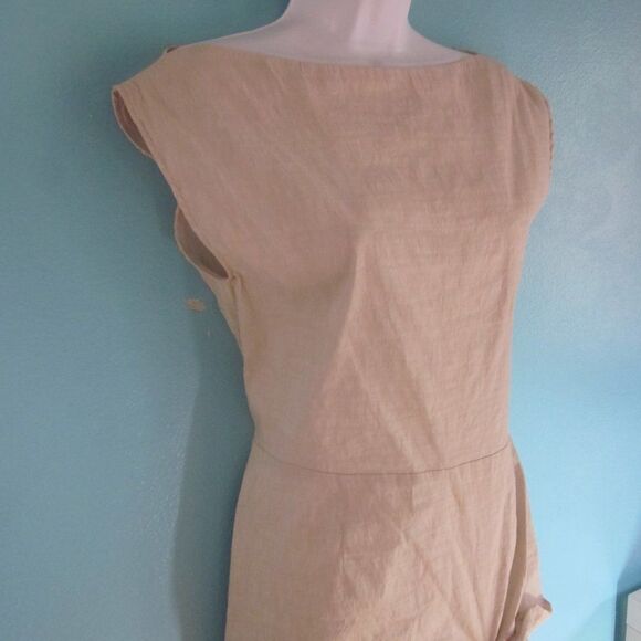 Malloni Italian Linen Stretch Sheath Dress Size 40 / 2 - Picture 9 of 12